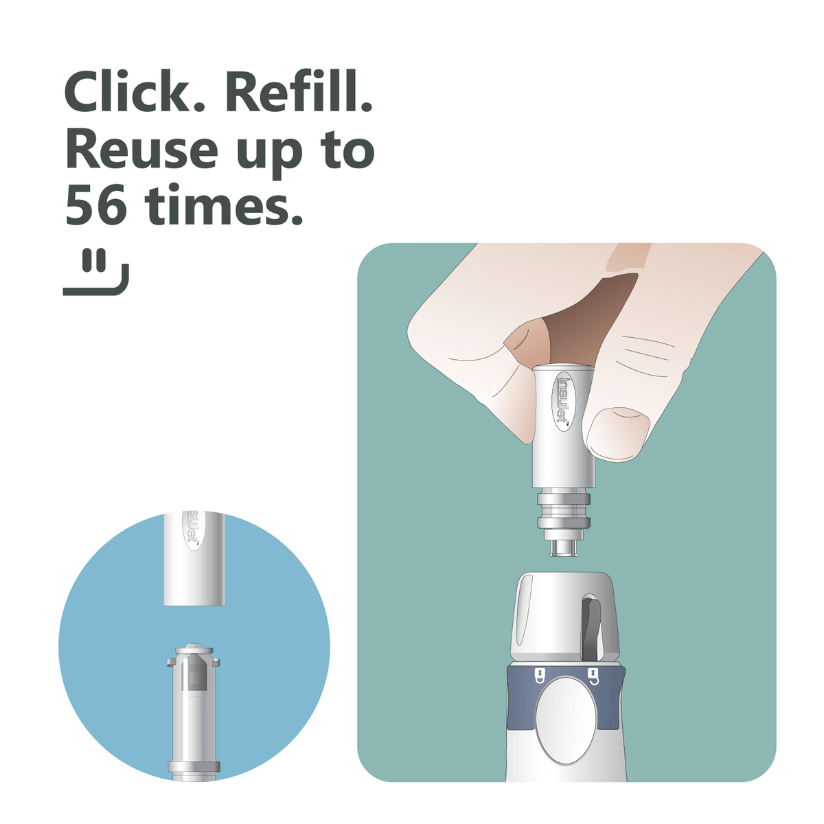 Click, refill, reuse up to 56 times